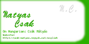 matyas csak business card