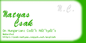 matyas csak business card